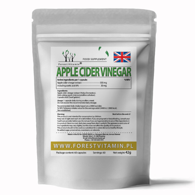 Forest Vitamin® Apple Cider Vinegar Extract 500 mg – 60 Capsules - Image 3