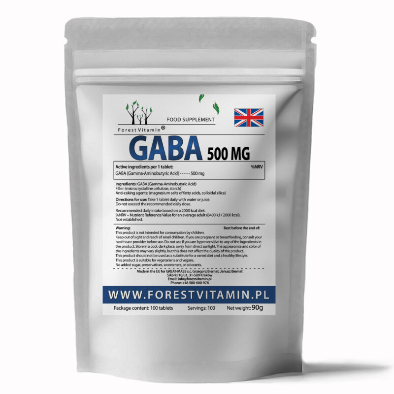 Forest Vitamin® GABA 500 mg - 100 Tablets - Image 3