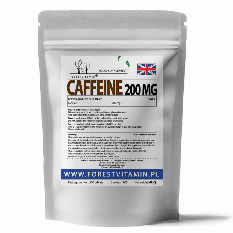 Forest Vitamin® Caffeine 200 mg - 100 Tablets - Image 3