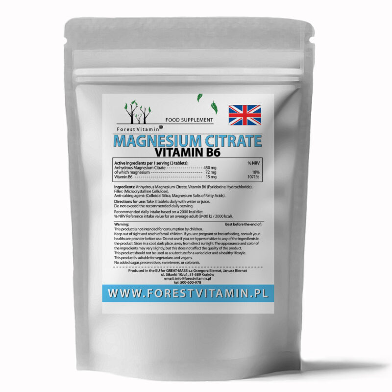 Forest Vitamin® Magnez Cytrynian 450 mg + Witamina B6 - Tabletki - obrazek 3
