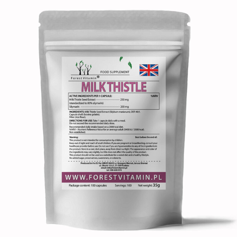 Forest Vitamin® Milk Thistle Exstract - 100 Capsules - Image 3