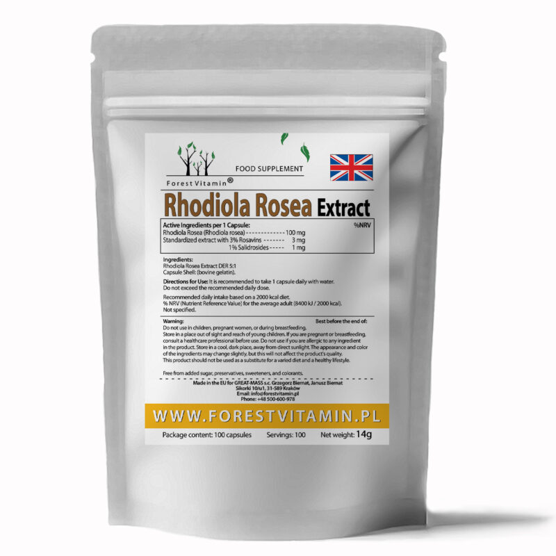 Forest Vitamin® Różeniec Górski Ekstrakt 100 mg - 100 Kapsułek - obrazek 3