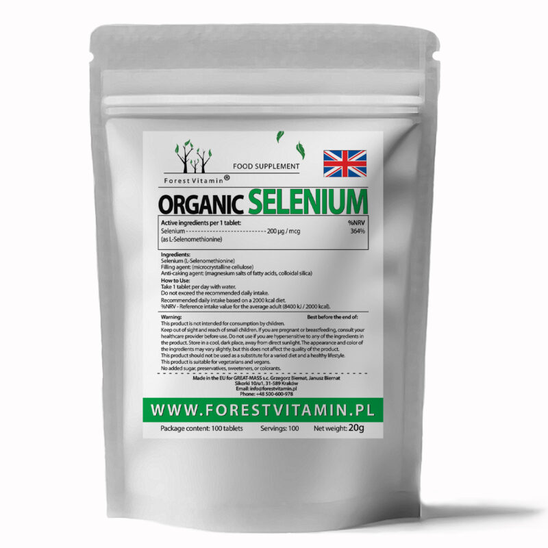 Forest Vitamin® Selenium Organic 200 µg - 100 Tablets - Image 3