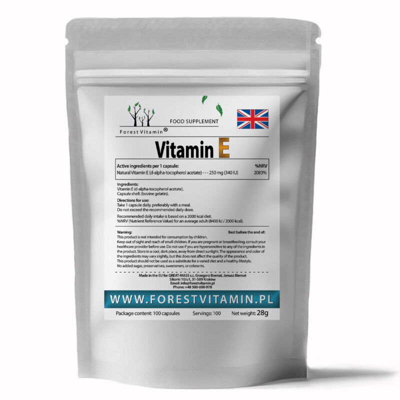 Forest Vitamin® Naturalna Witamina E - 100 Kapsułek - obrazek 3