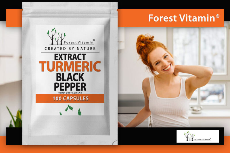 Forest Vitamin® Turmeric + Black Pepper Extract - 100 Capsules - Image 7