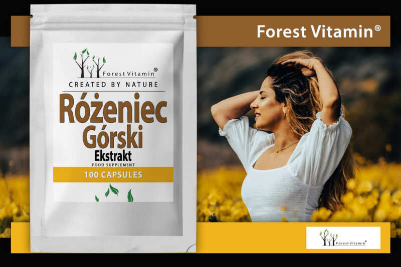 Forest Vitamin® Różeniec Górski Ekstrakt 100 mg - 100 Kapsułek - obrazek 5