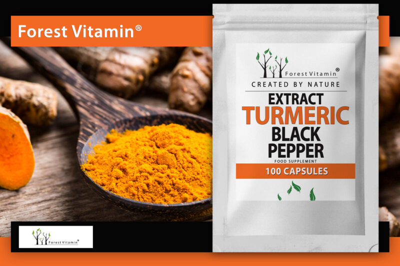 Forest Vitamin® Turmeric + Black Pepper Extract - 100 Capsules - Image 5