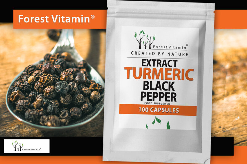 Forest Vitamin® Turmeric + Black Pepper Extract - 100 Capsules - Image 6