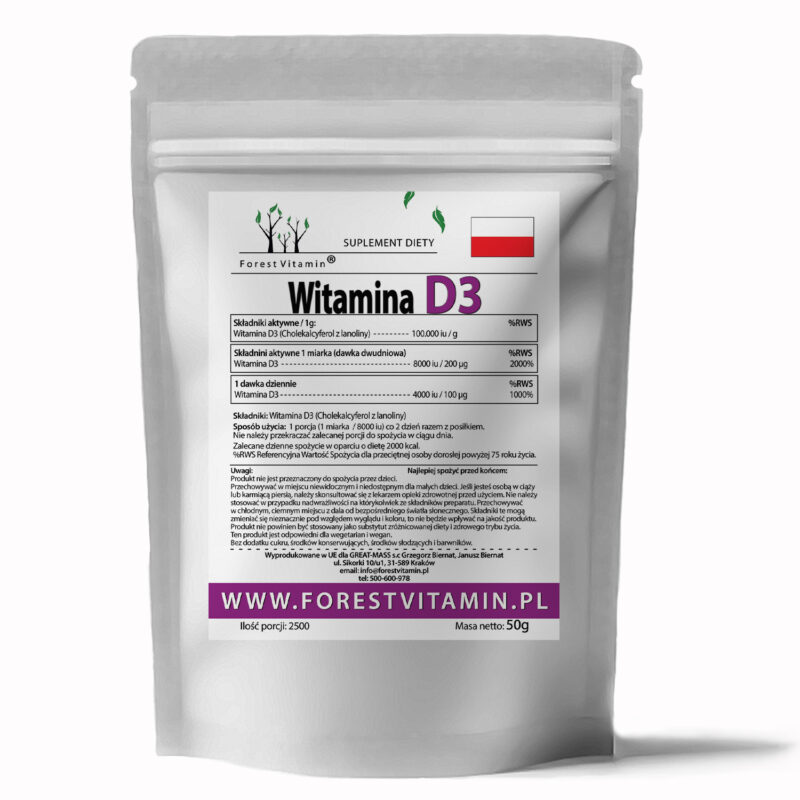 Forest Vitamin® D3 100.000 iu 50g - Proszek - obrazek 2