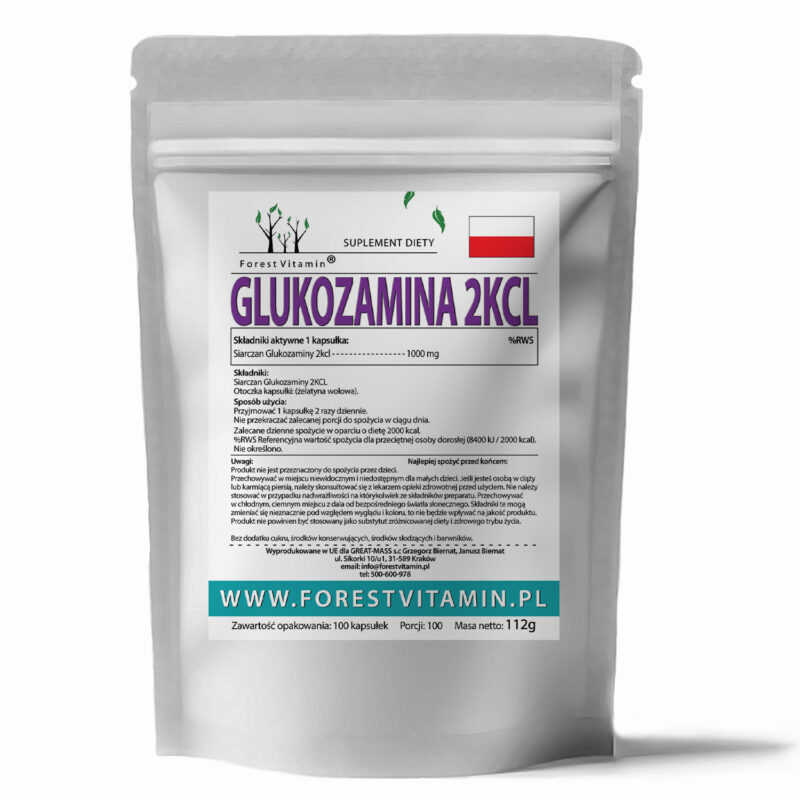 Forest Vitamin® Glukozamina 2KCL 1000 mg - 100 Kapsułek - obrazek 2