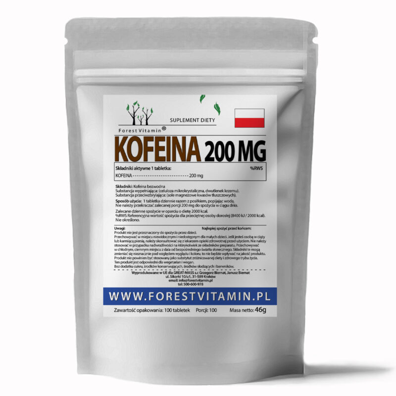 Forest Vitamin® Caffeine 200 mg - 100 Tablets - Image 2