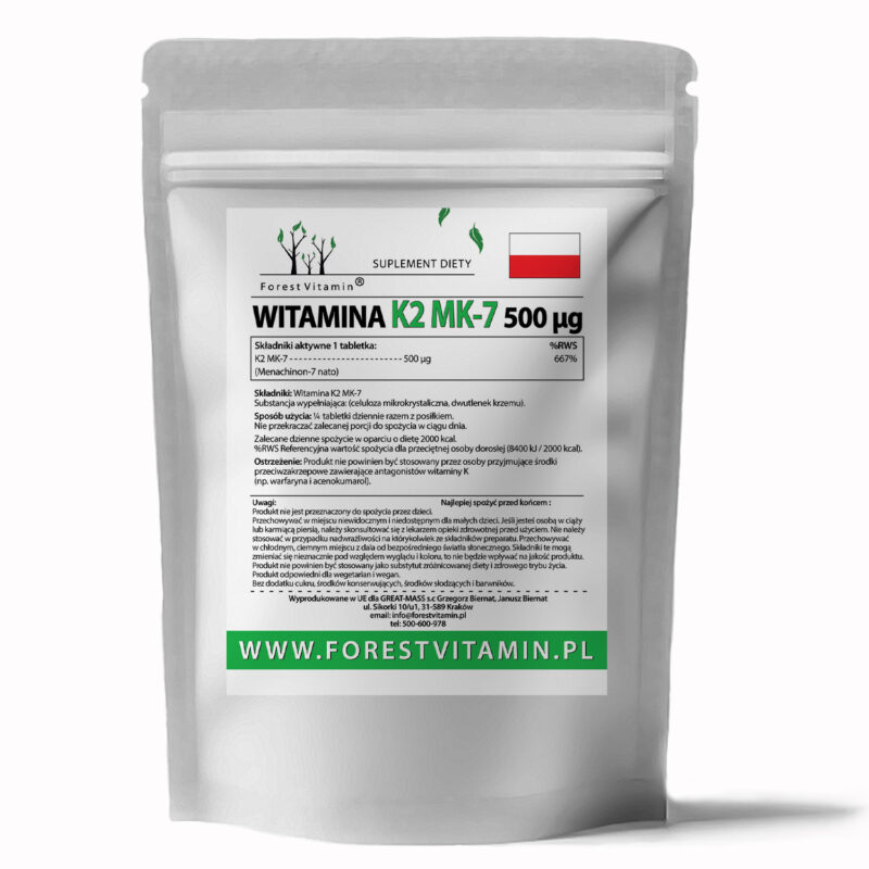 Forest Vitamin® Witamina K2 MK-7 500 µg - Tabletki - obrazek 2