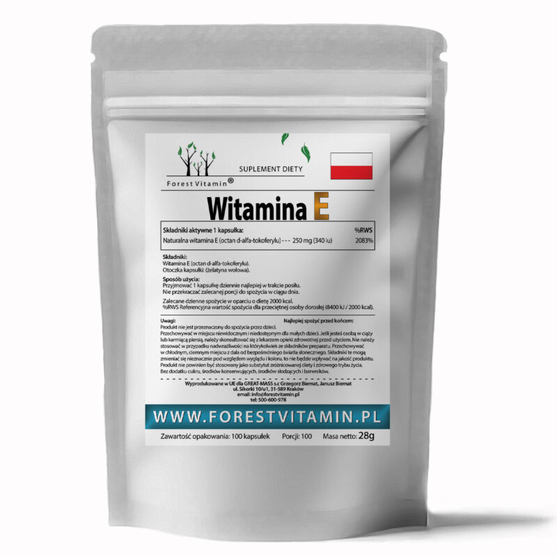 Forest Vitamin® Naturalna Witamina E - 100 Kapsułek - obrazek 2