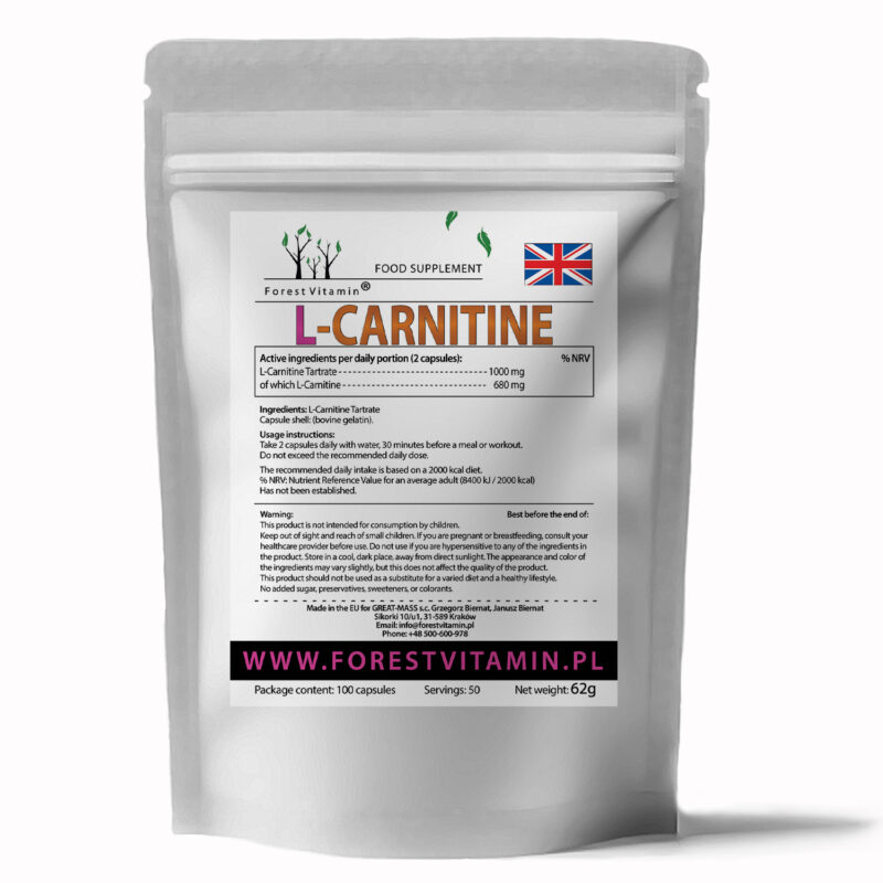 Forest Vitamin® L-KARNITYNA 500 mg - 100 Kapsułek - obrazek 3