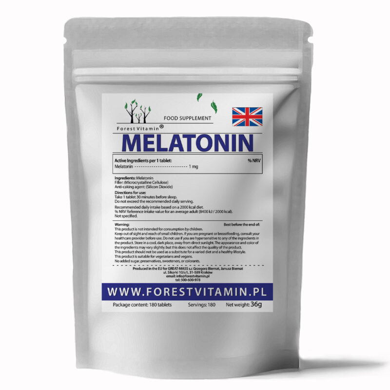 Forest Vitamin® Melatonina 1 mg - 180 Tabletek - obrazek 3