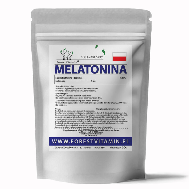 Forest Vitamin® Melatonina 1 mg - 180 Tabletek - obrazek 2
