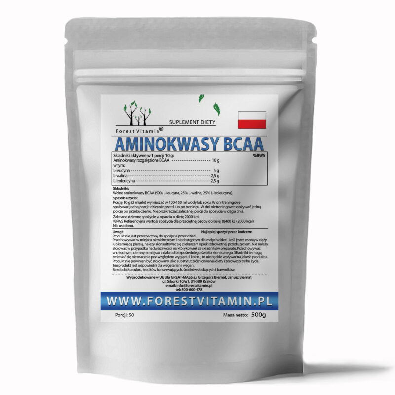 Forest Vitamin® Pure BCAA 2:1:1 Instant - 500 grams Powder - Image 2