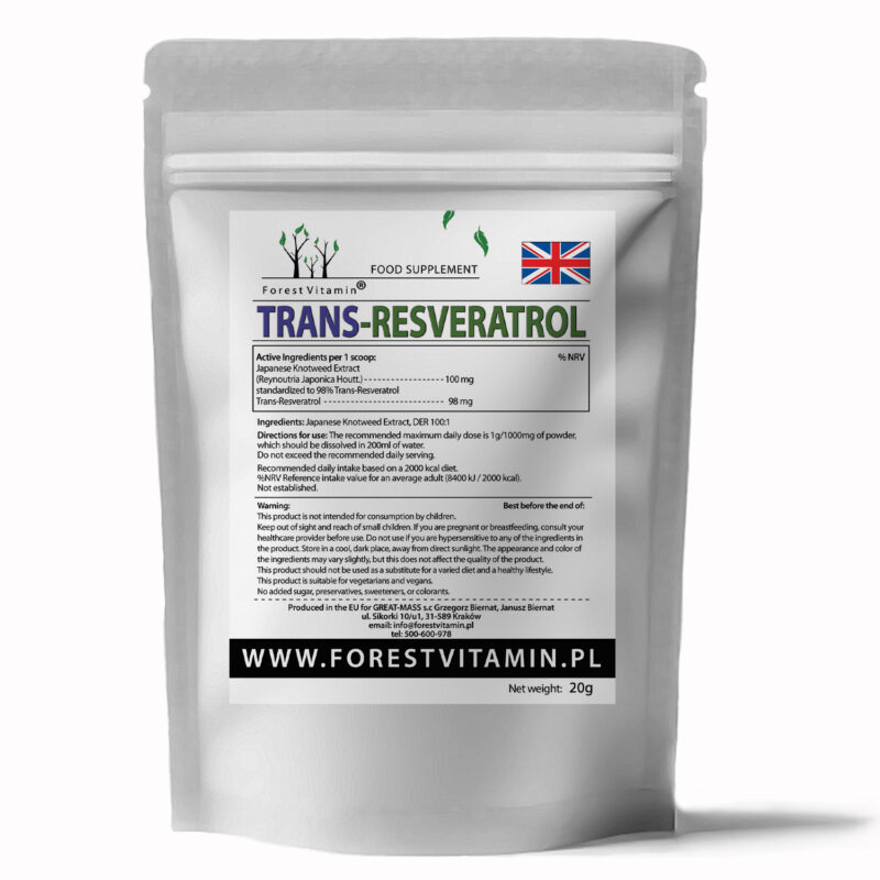 Forest Vitamin® Trans Resweratrol - 20g w Proszku - obrazek 3