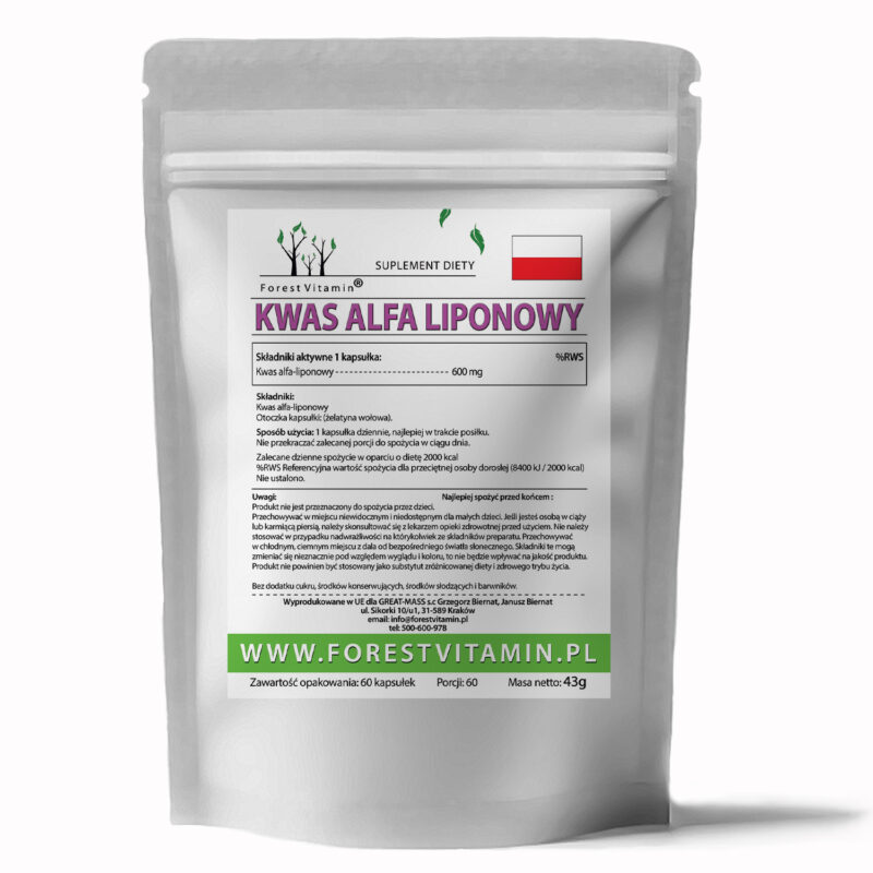 Forest Vitamin® KWAS ALFA LIPONOWY (ALA) 600 mg - 60 Kapsułek - obrazek 2