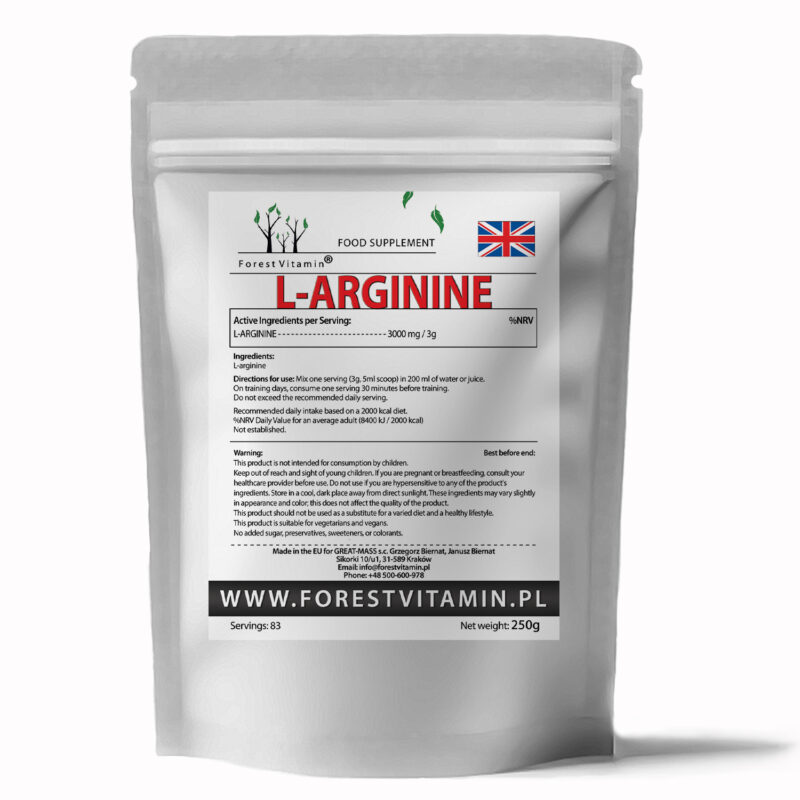Forest Vitamin® L-ARGININA  250g w Proszku - obrazek 3