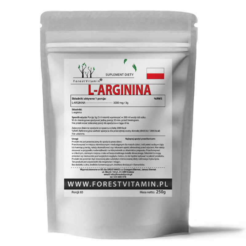 Forest Vitamin® L-ARGININA  250g w Proszku - obrazek 2