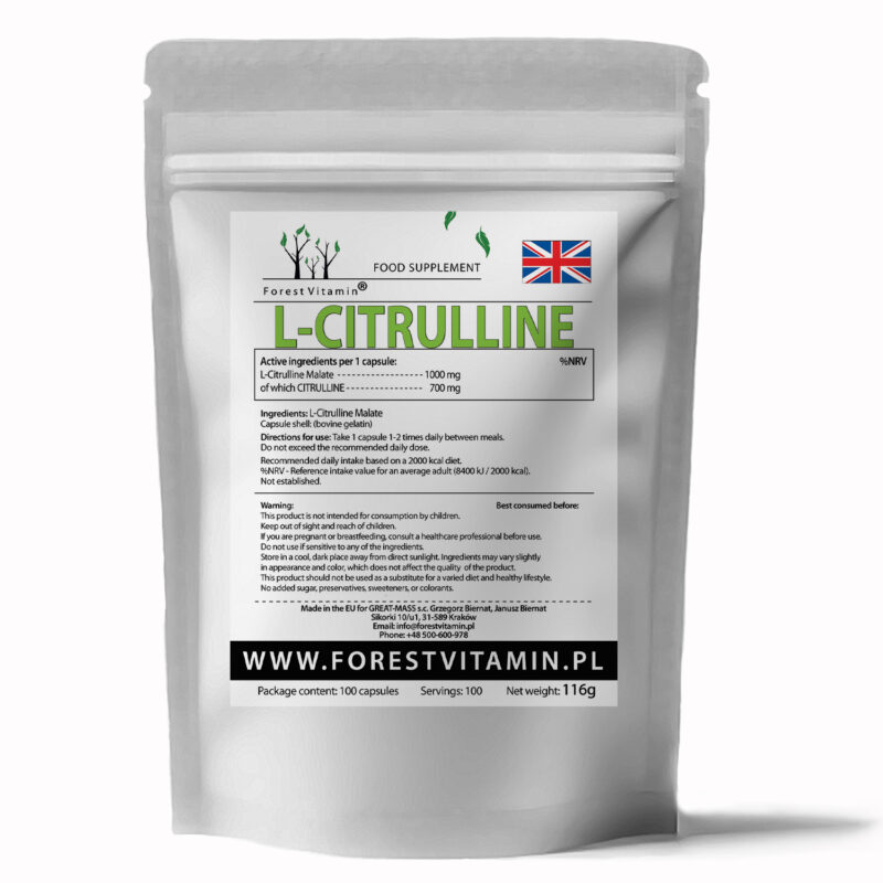 Forest Vitamin® CYTRULINA  (Jabłczan Cytruliny) 1000 mg - 100 Kapsułek - obrazek 3