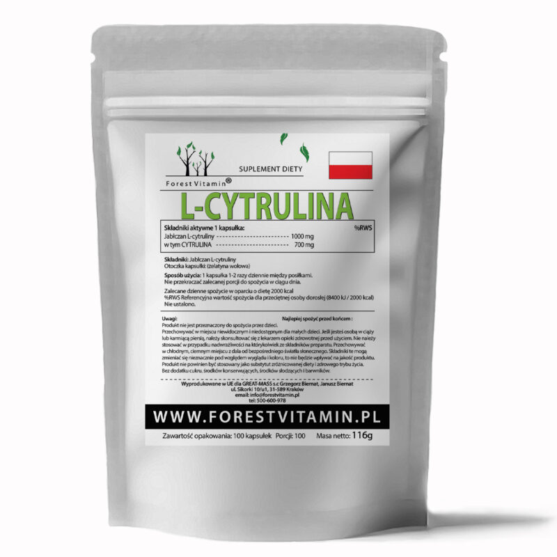 Forest Vitamin® CYTRULINA  (Jabłczan Cytruliny) 1000 mg - 100 Kapsułek - obrazek 2