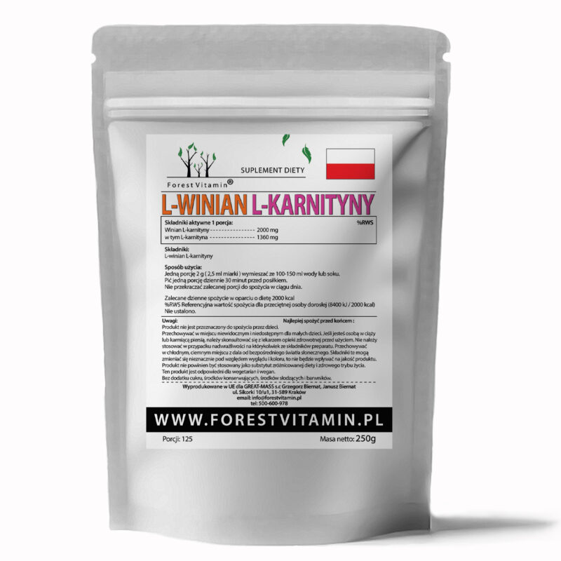 Forest Vitamin® L-KARNITYNA (L-WINIAN) - 250 gram w Proszku - obrazek 2