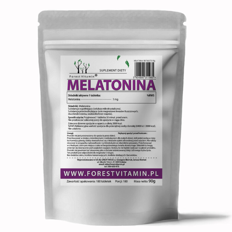 Forest Vitamin® Melatonina 1 mg - 180 Tabletek - obrazek 2
