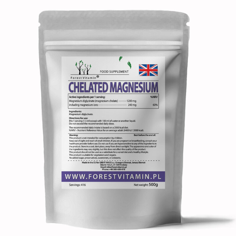 Forest Vitamin® Magnez Chelatowany - 500 gram w Proszku - obrazek 3