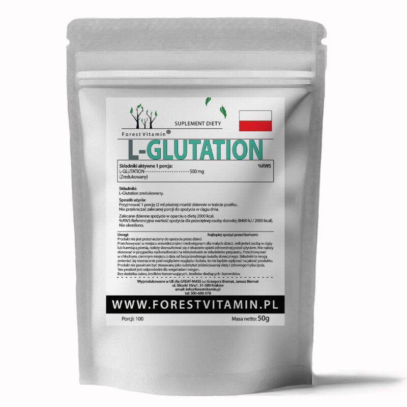 Forest Vitamin® L-Glutation 500 mg - 50 gramów w Proszku - obrazek 2
