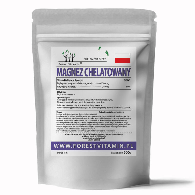 Forest Vitamin® Magnez Chelatowany - 500 gram w Proszku - obrazek 2