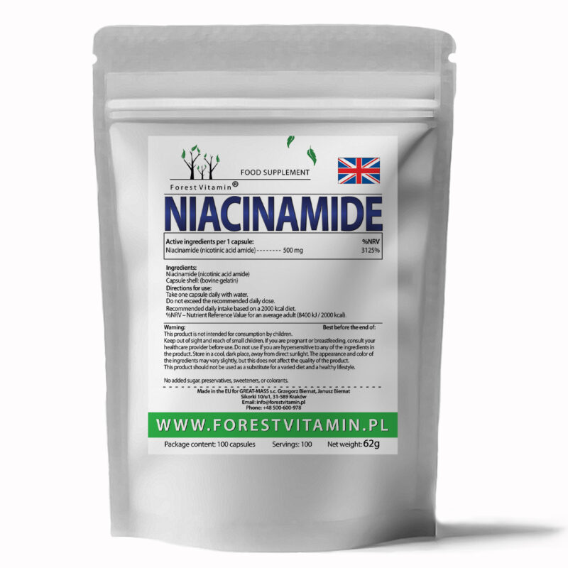 Forest Vitamin® Niacynamid 500 mg - 100 Kapsułek - obrazek 3