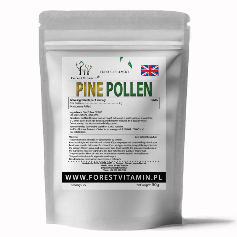 Forest Vitamin® Pyłek Sosny 50 gramów w Proszku - obrazek 3