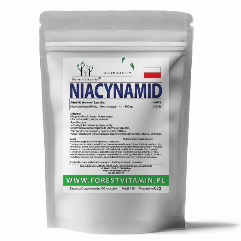 Forest Vitamin® Niacynamid 500 mg - 100 Kapsułek - obrazek 2