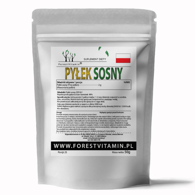 Forest Vitamin® Pyłek Sosny 50 gramów w Proszku - obrazek 2