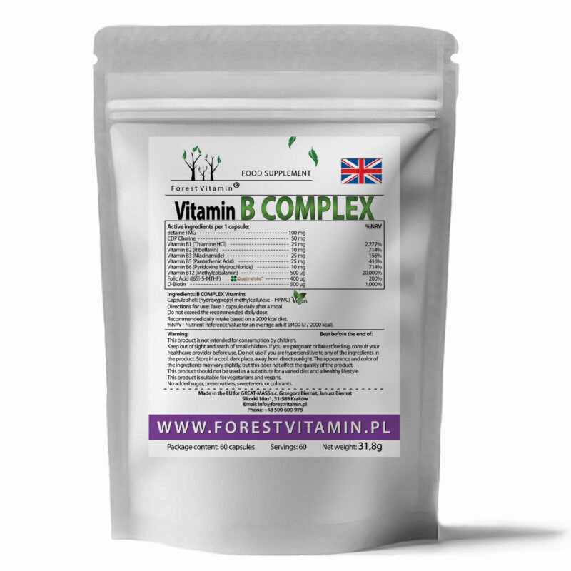Forest Vitamin® Witamina B Complex - 60 Kapsułek HPMC - obrazek 3
