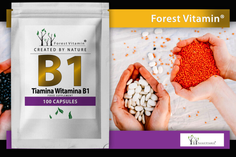 Forest Vitamin® Witamina B1 Tiamina 100 mg - 100 Kapsułek HPMC - obrazek 6