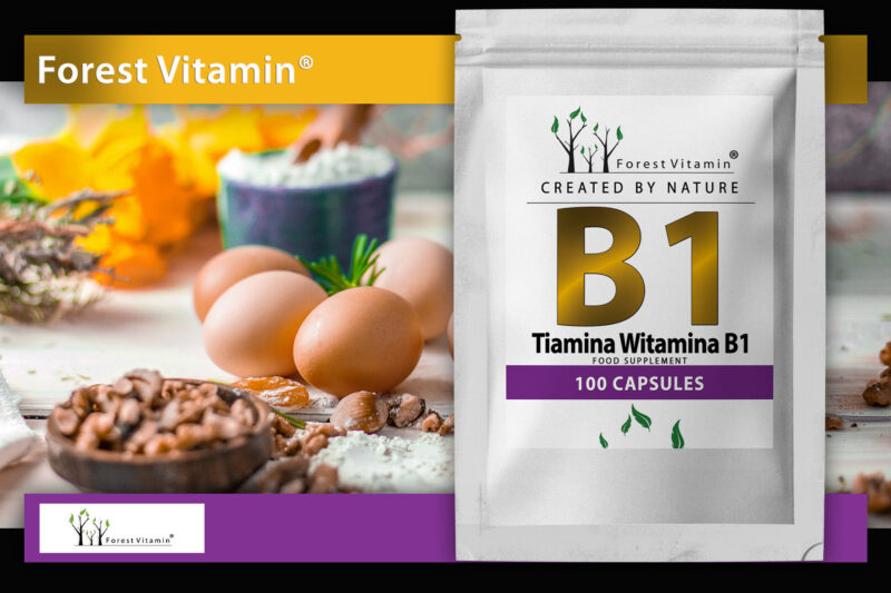 Forest Vitamin® Witamina B1 Tiamina 100 mg - 100 Kapsułek HPMC - obrazek 7