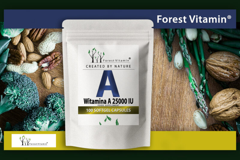 Forest Vitamin® Witamina A 25.000 IU - 100 Kapsułek Softgel - obrazek 6