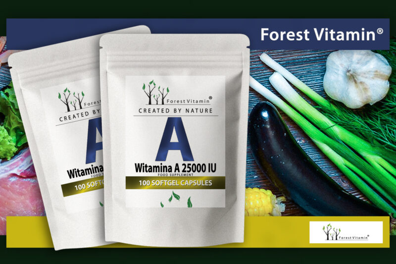 Forest Vitamin® Witamina A 25.000 IU - 100 Kapsułek Softgel - obrazek 7