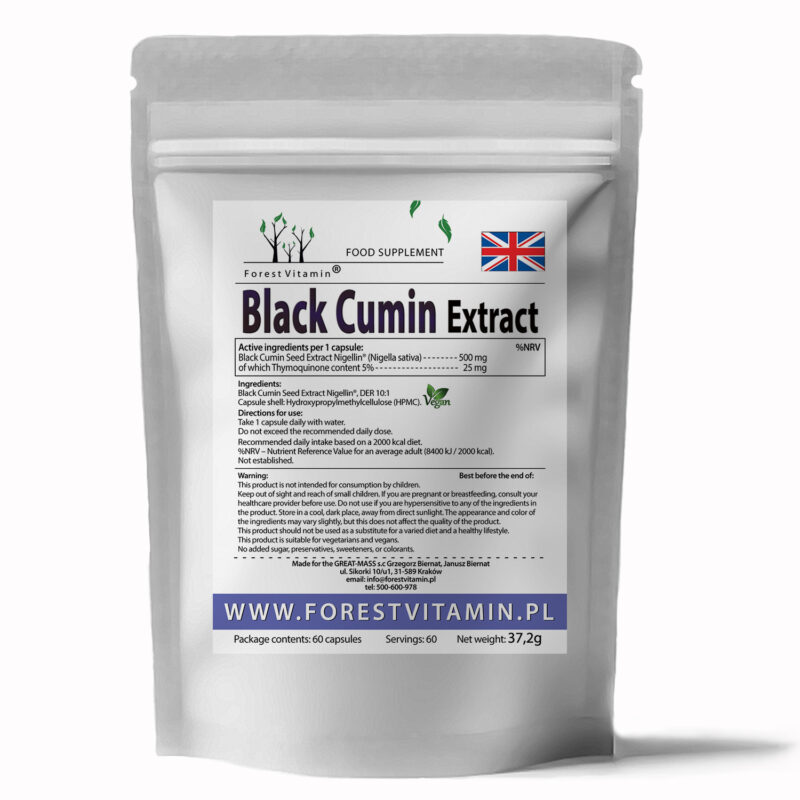 Forest Vitamin® Czarnuszka Ekstrakt (Nigella sativa) 500 mg - 60 Kapsułek - obrazek 3