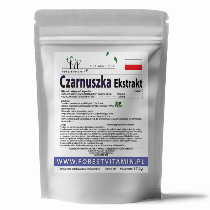 Forest Vitamin® Czarnuszka Ekstrakt (Nigella sativa) 500 mg - 60 Kapsułek - obrazek 2