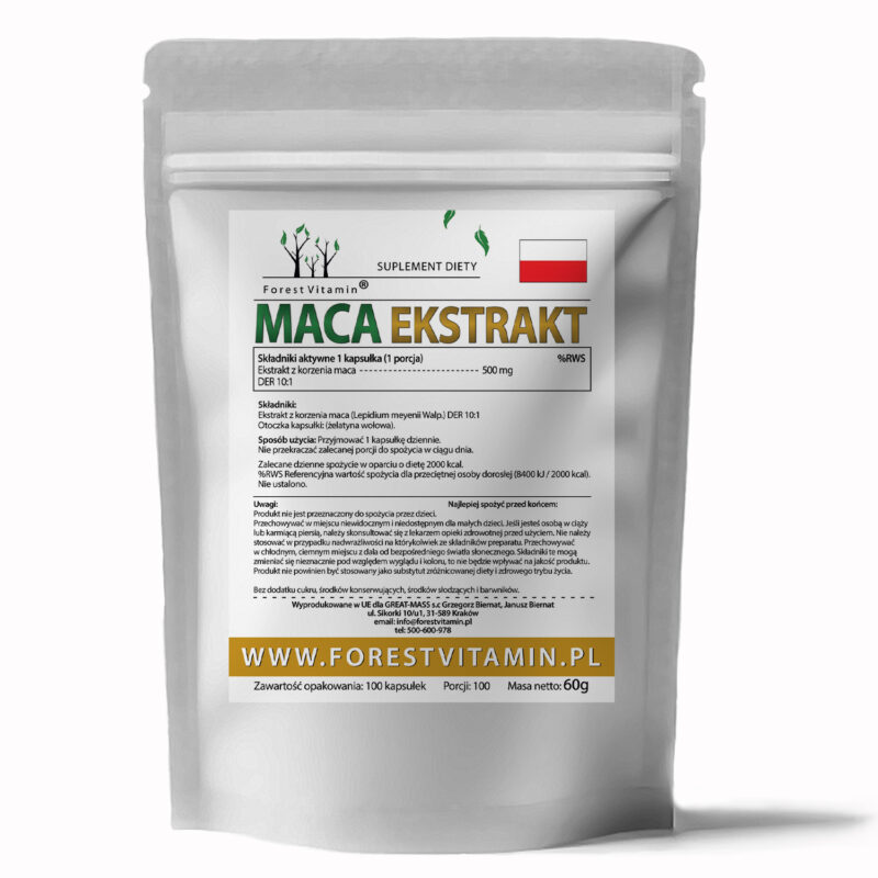 Forest Vitamin® Maca Ekstrakt 500 mg - 100 Kapsułek - obrazek 2