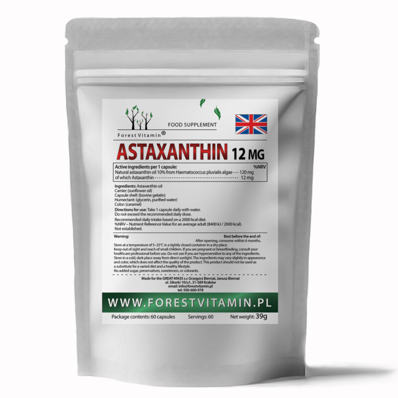 Forest Vitamin® Astaksantyna 12 mg - 60 Kapsułek - obrazek 3