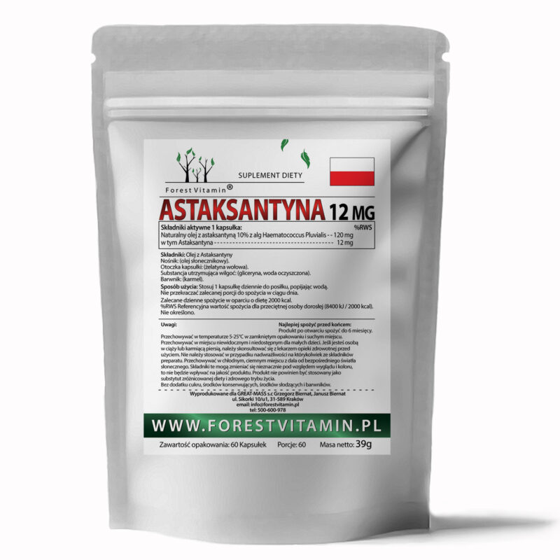 Forest Vitamin® Astaksantyna 12 mg - 60 Kapsułek - obrazek 2