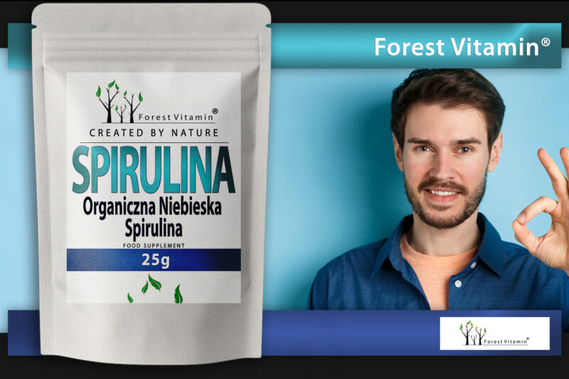 Forest Vitamin® Spirulina Organiczna Niebieska 340 mg - 25 gramów w Proszku - obrazek 6