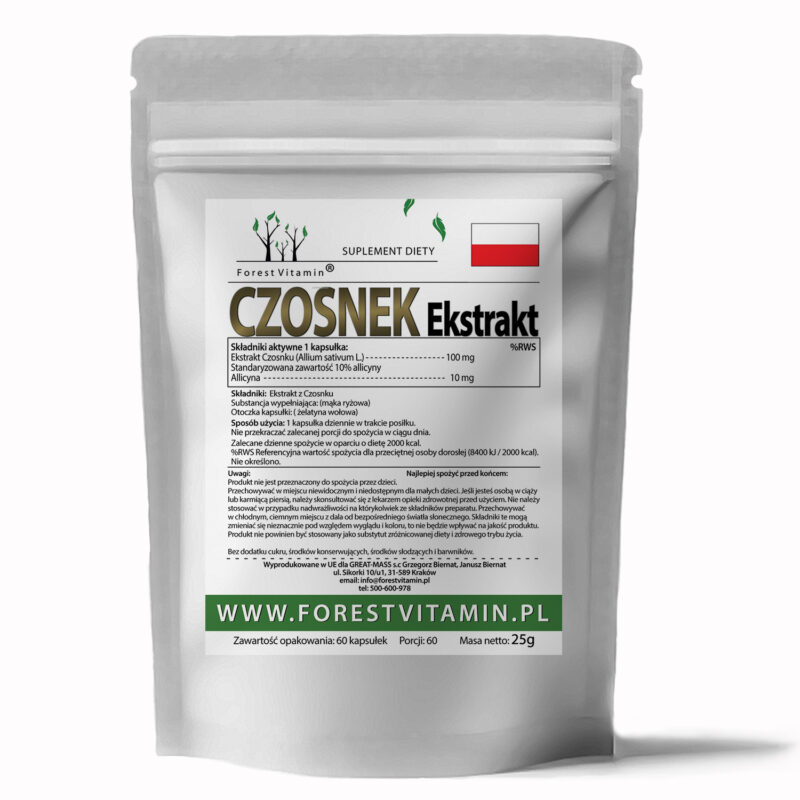 Forest Vitamin® Czosnek Ekstrakt 100 mg - 60 Kapsułek - obrazek 2