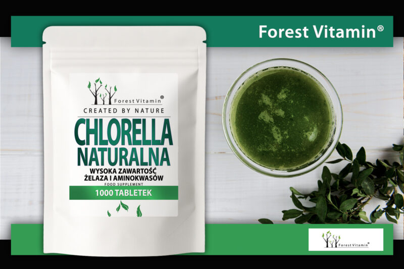 Forest Vitamin® Chlorella Naturalna 250 mg - 1000 Tabletek - obrazek 7